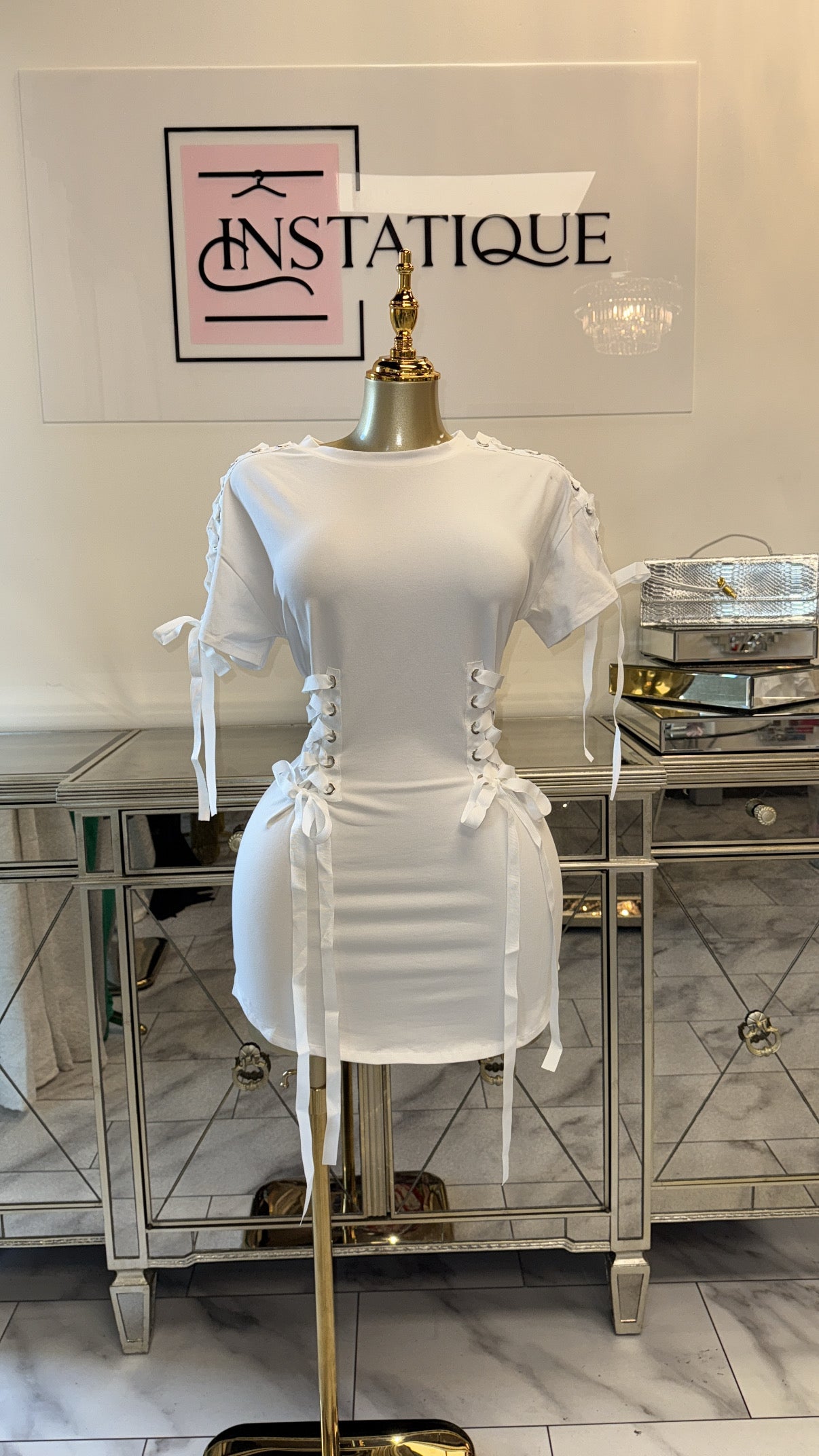 Ribbon T-shirt Dress