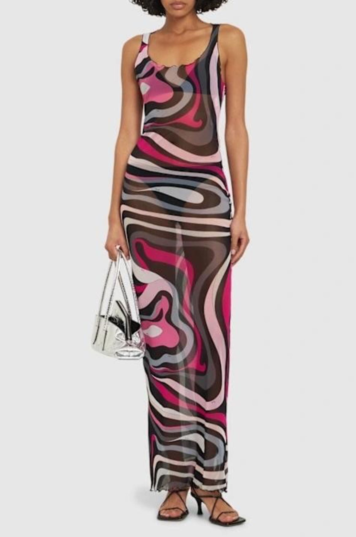 Pink Pucci Swirls Bikini Set (coverup Dress & headscarf) included