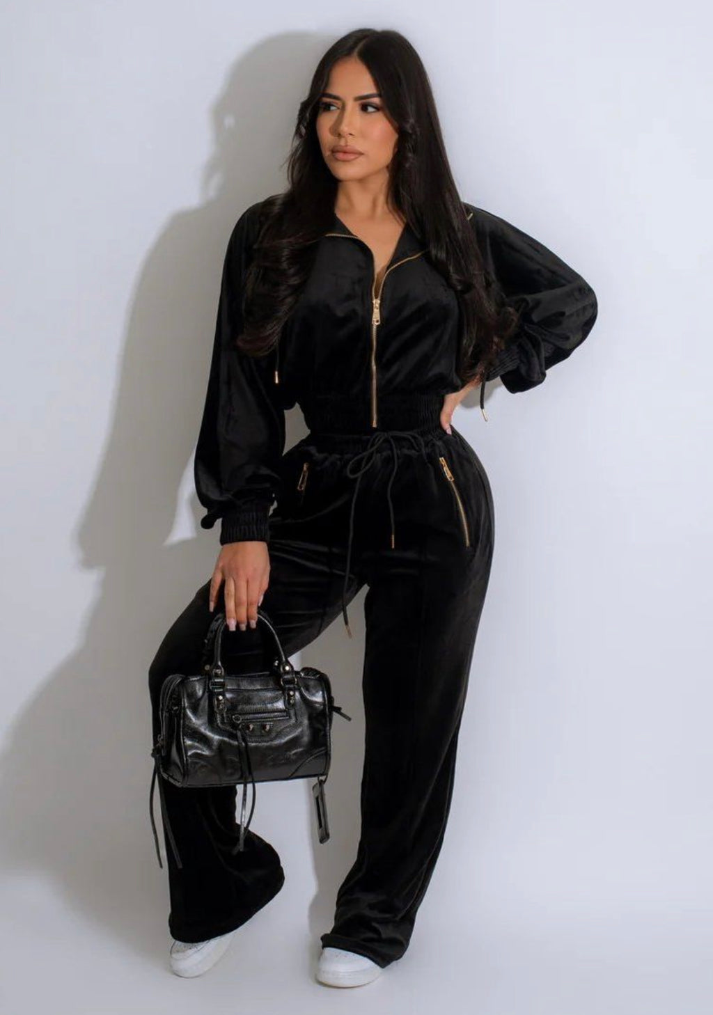 Dreamy Velvet Crop Tracksuit