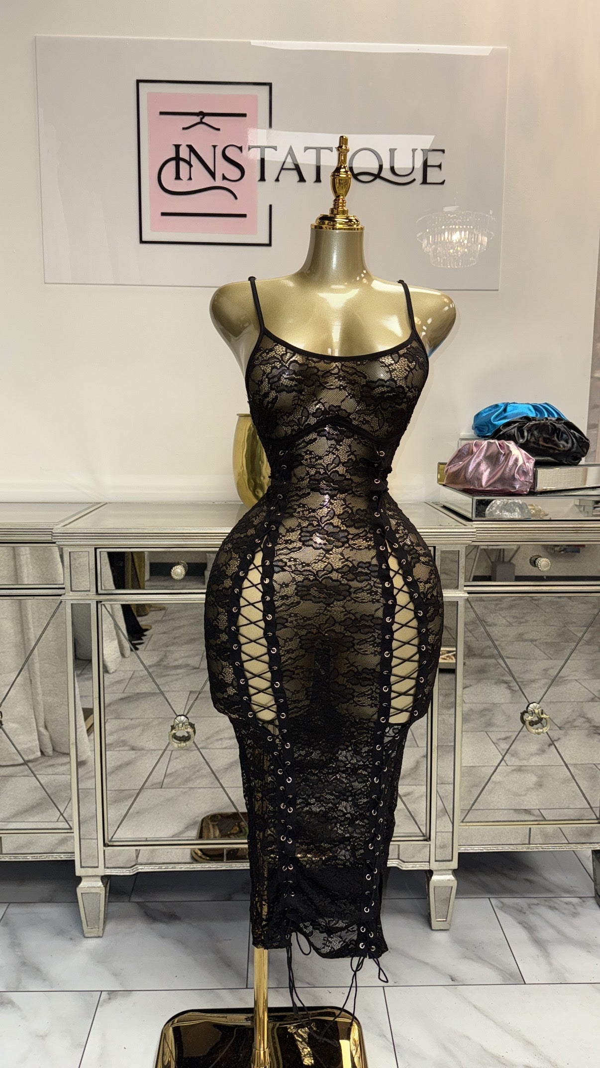 Lace Me Up Dress