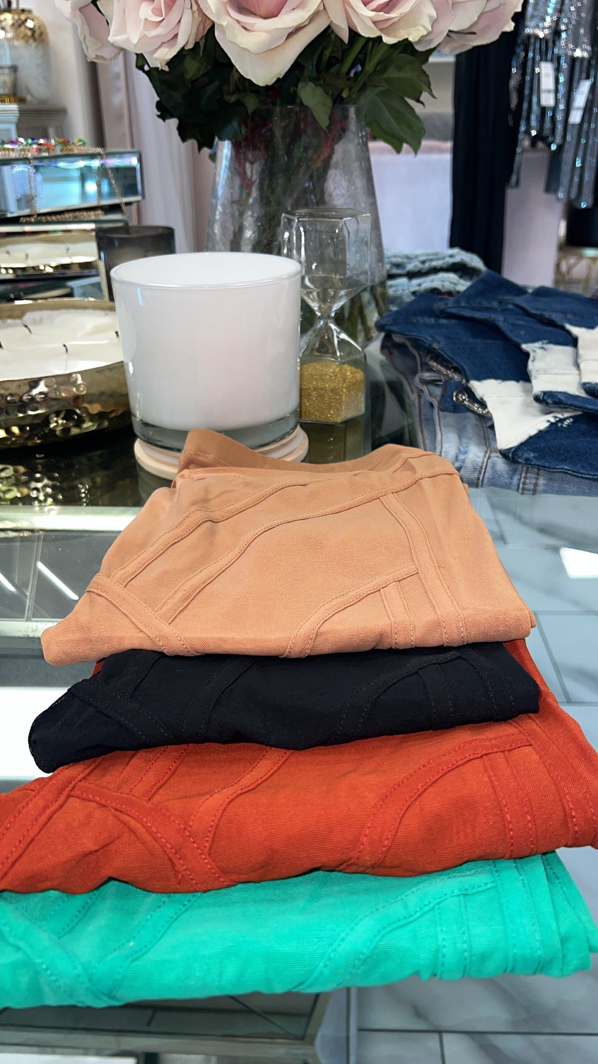 Sheer Lines Biker Shorts