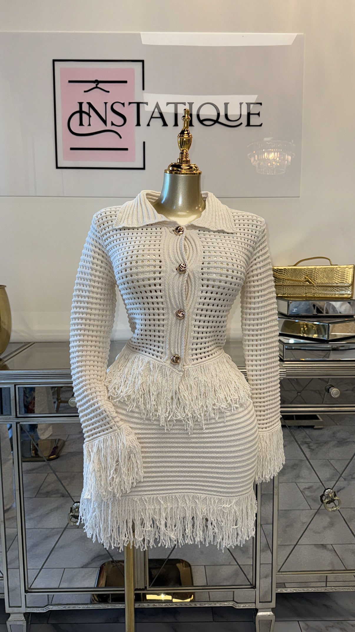 Coldes Winter Kintted Skirt set