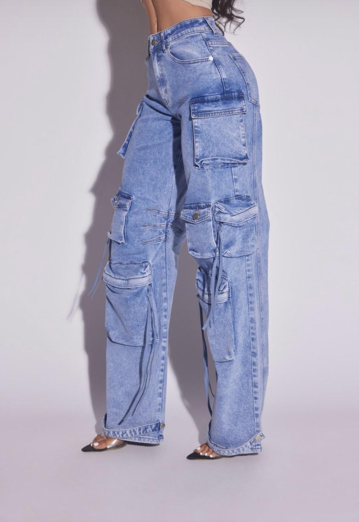 Deep Pockets Cargo Jeans