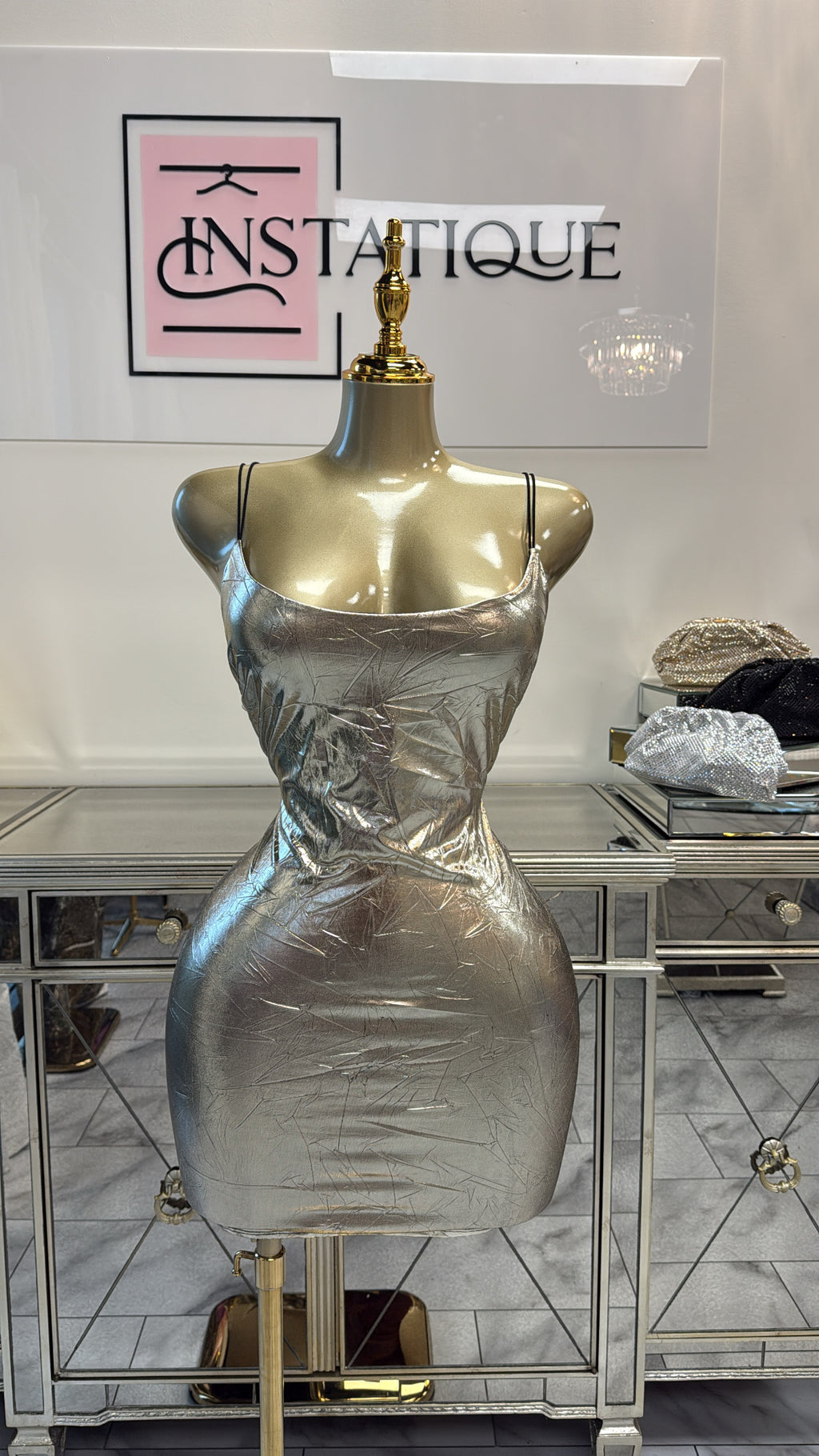 Metallic Mini Dress