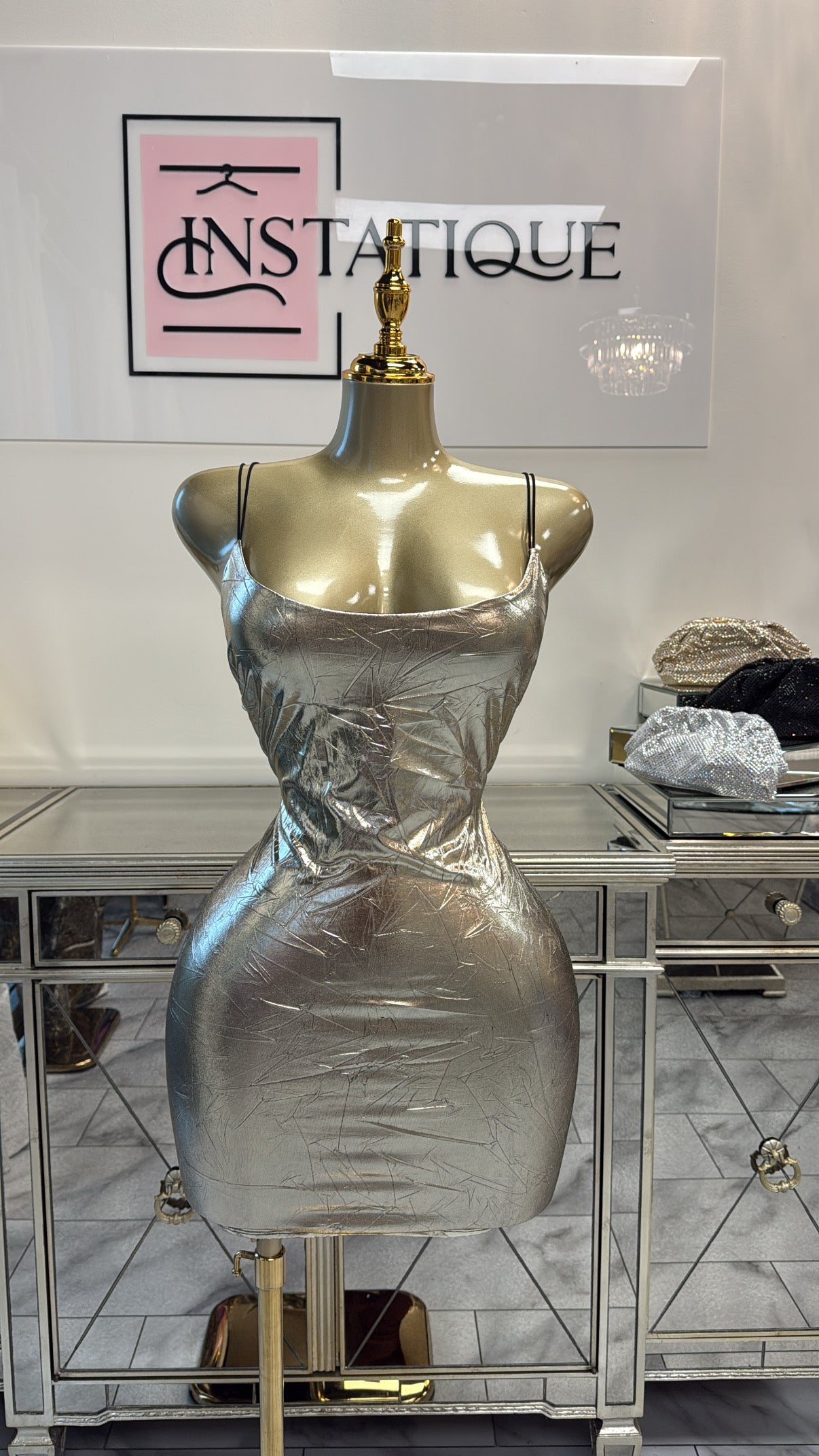 Metallic Mini Dress
