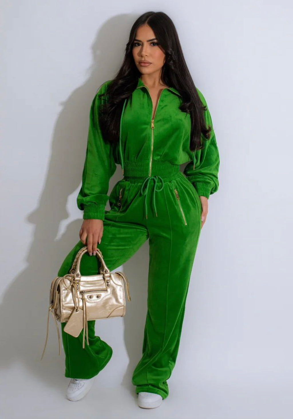 Dreamy Velvet Crop Tracksuit