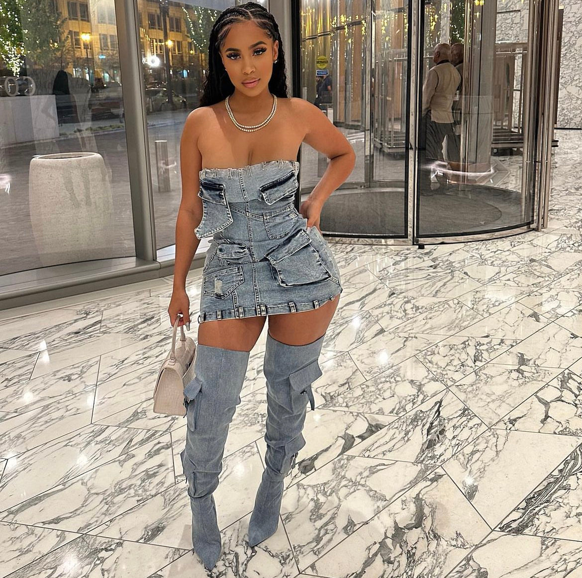 Deep Pockets Denim Dress