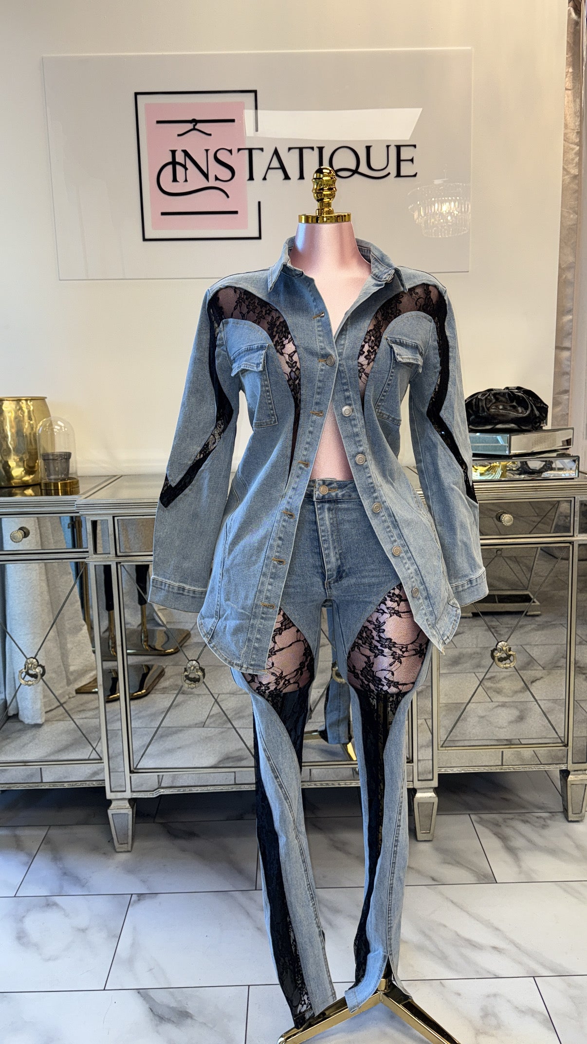 Lingerie Denim Set