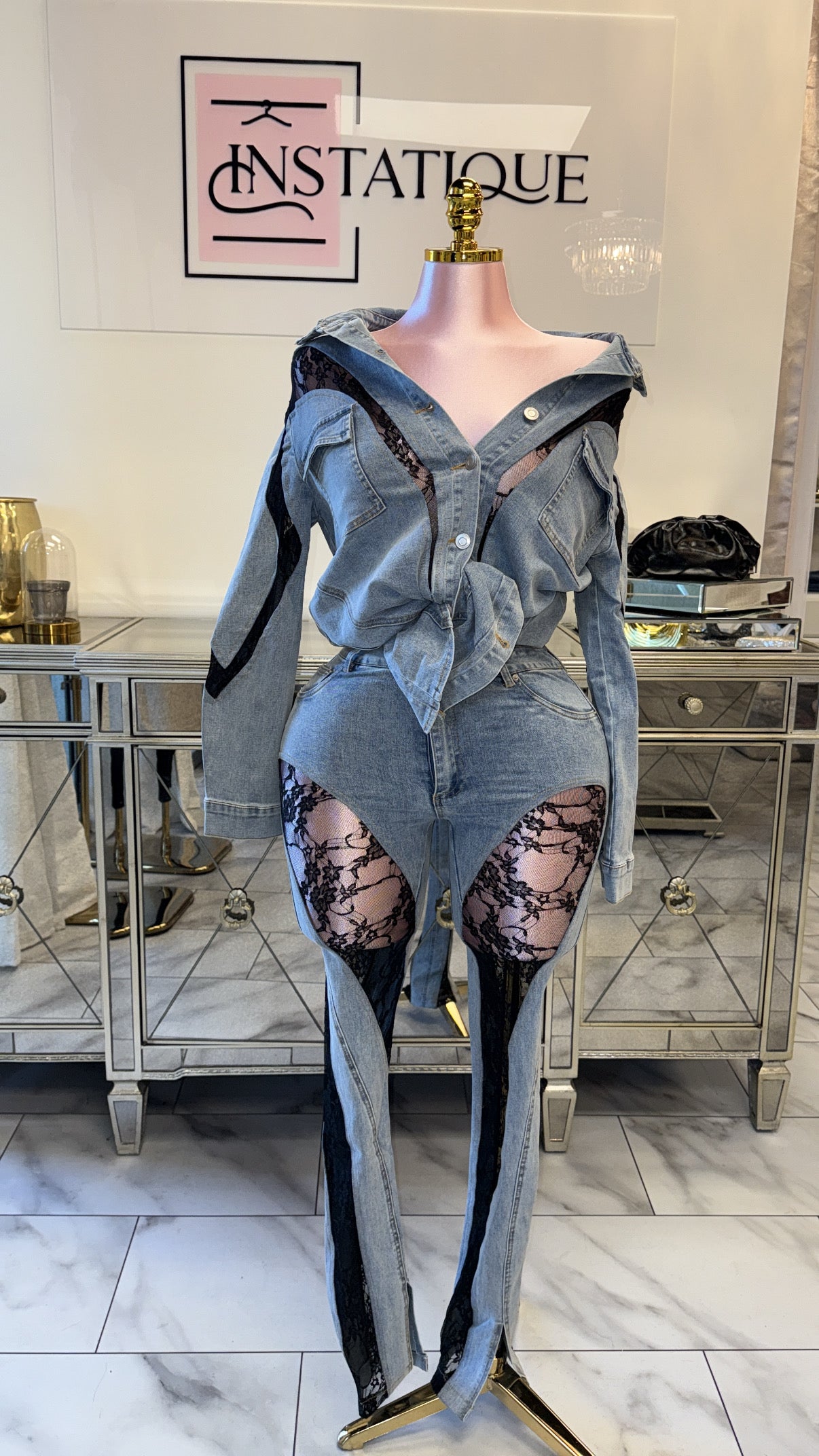 Lingerie Denim Set
