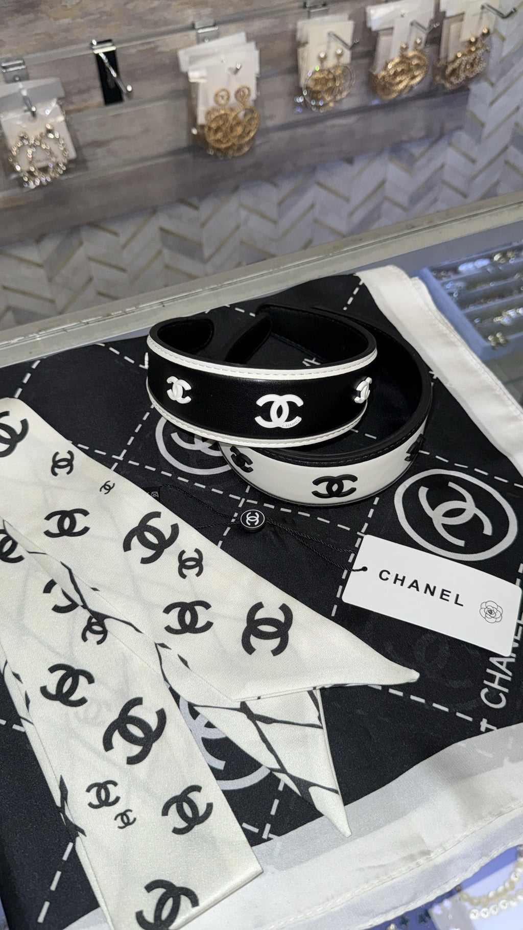 Black or White CC Handband Scarfs