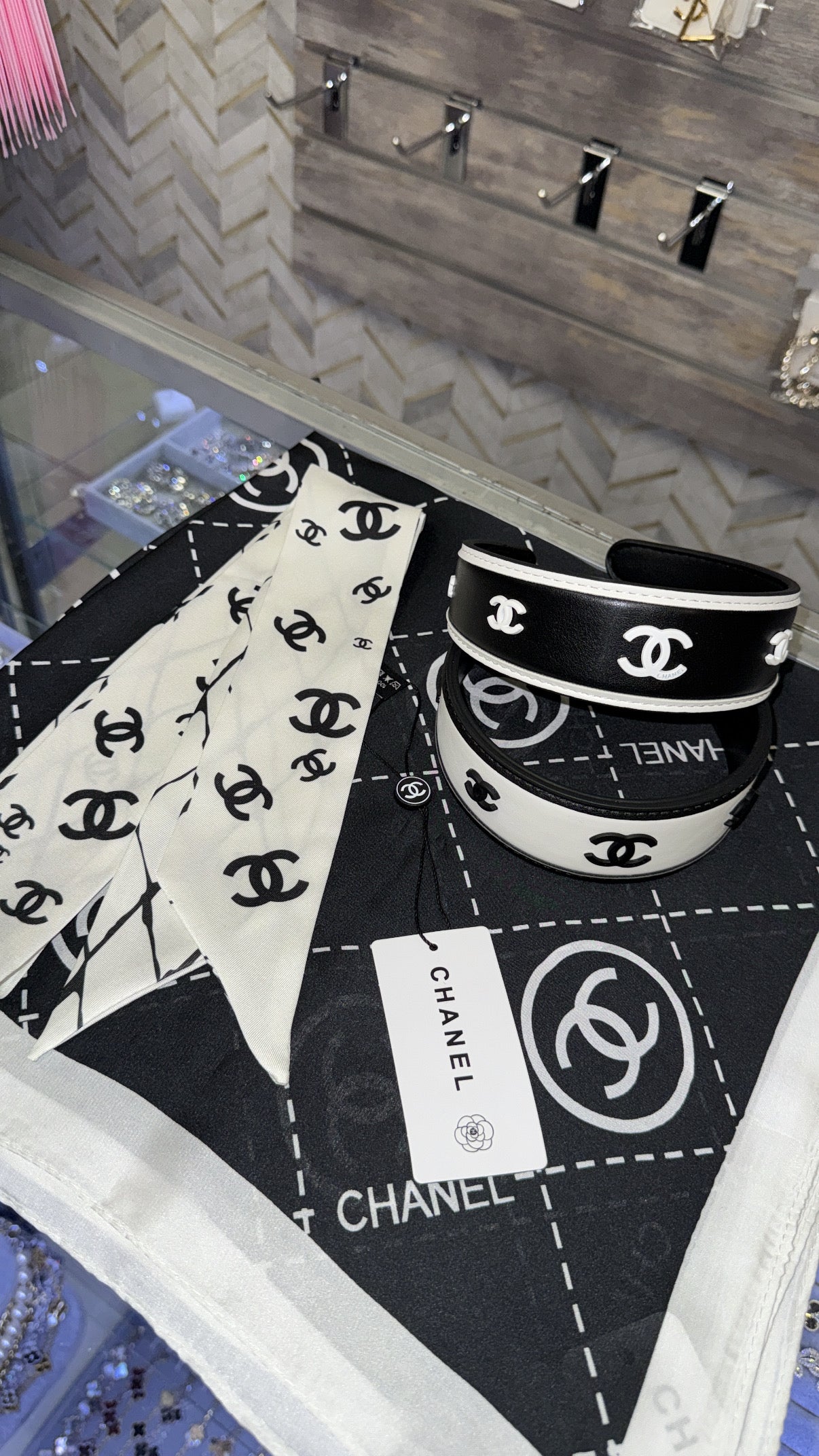 Black or White CC Handband Scarfs