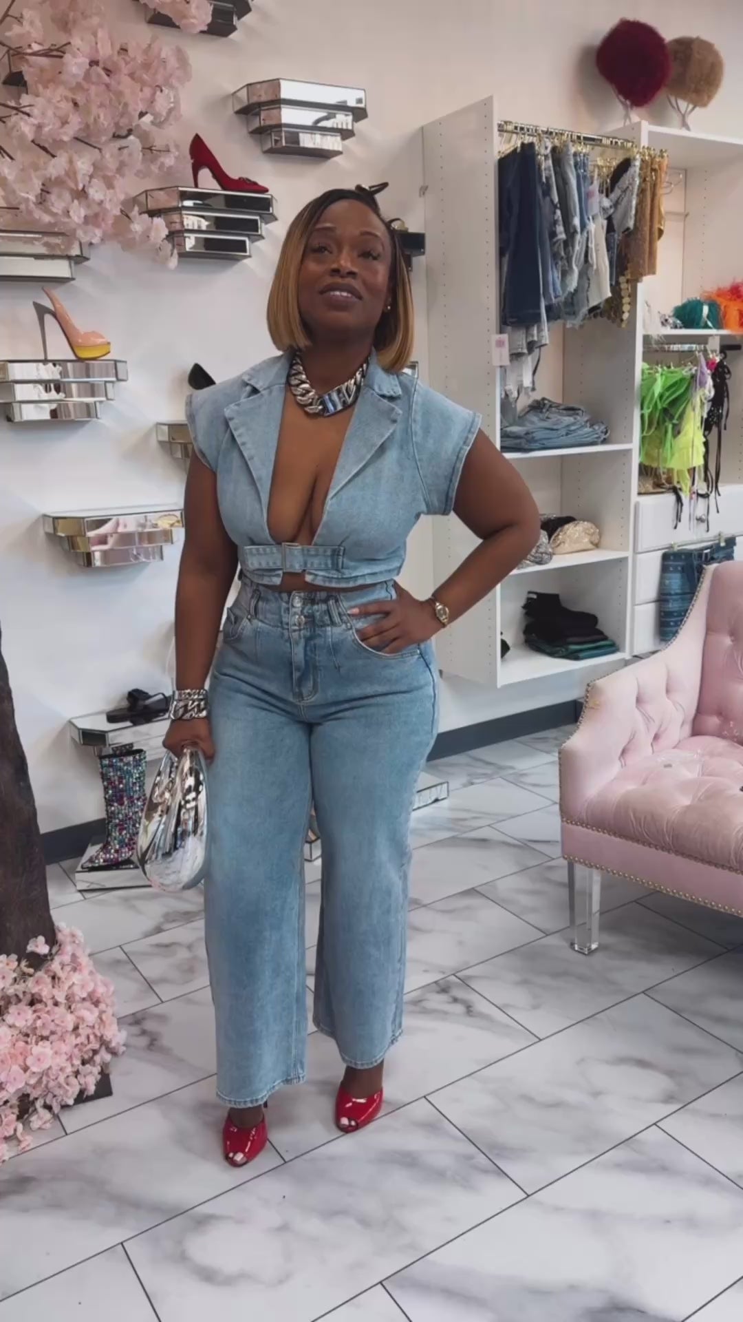 Locked Denim Set
