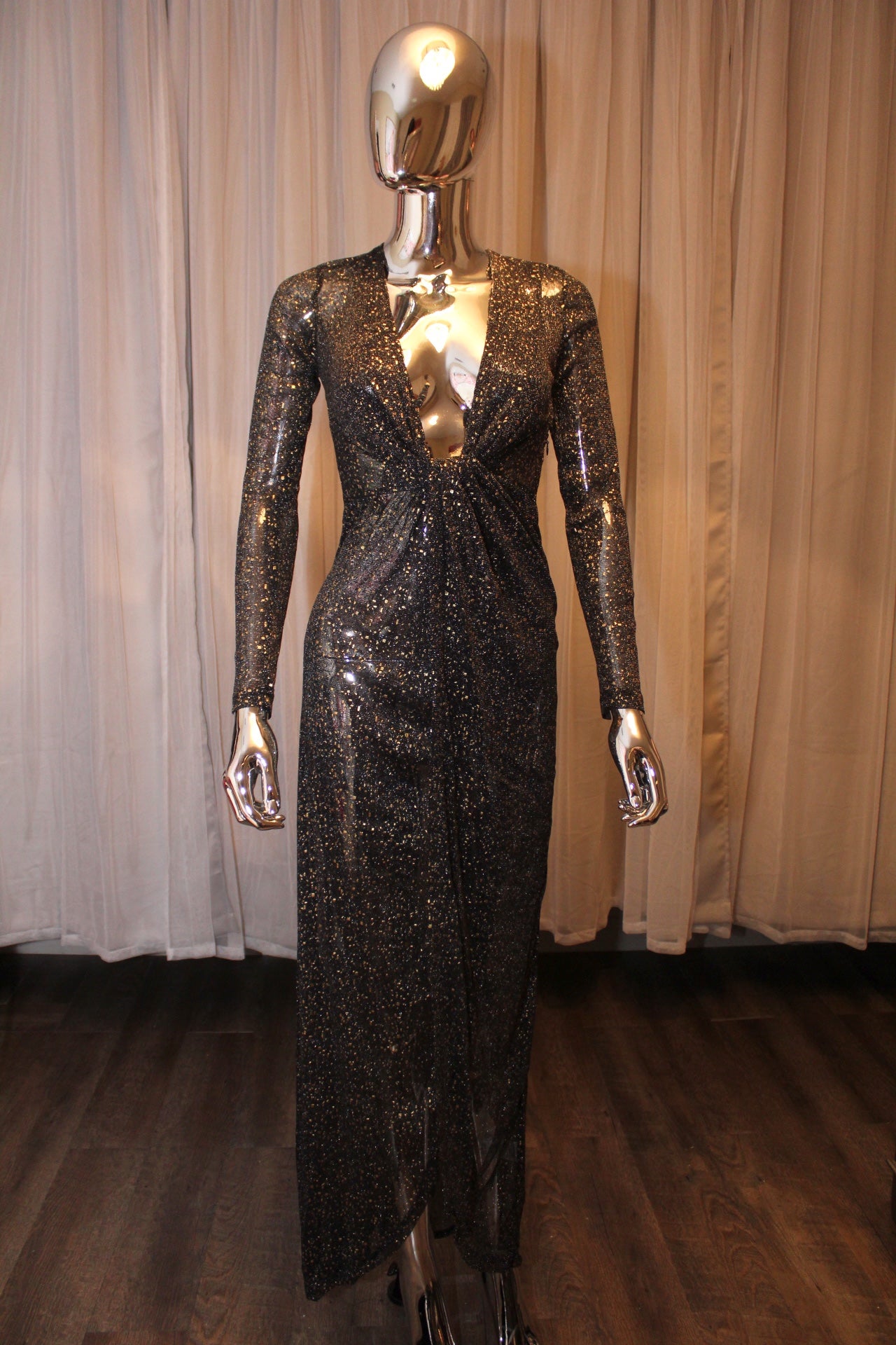 Gold Flakes Cover-Up Dress