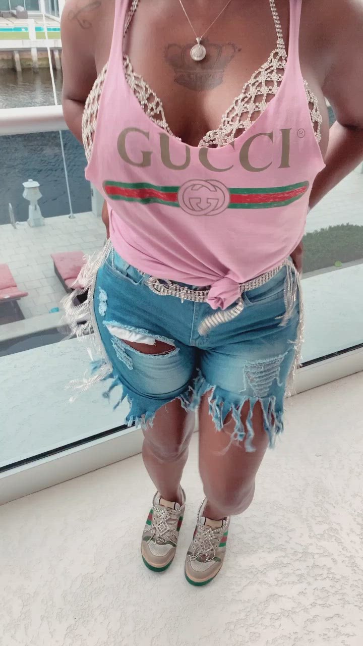 Side Bling Denim shorts