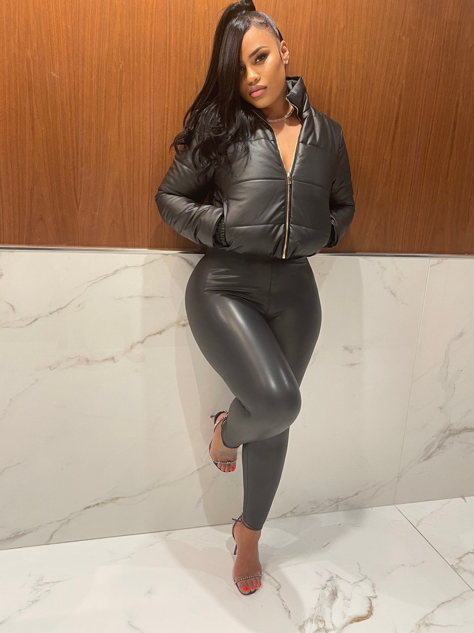 Bubble Pleather Jacket