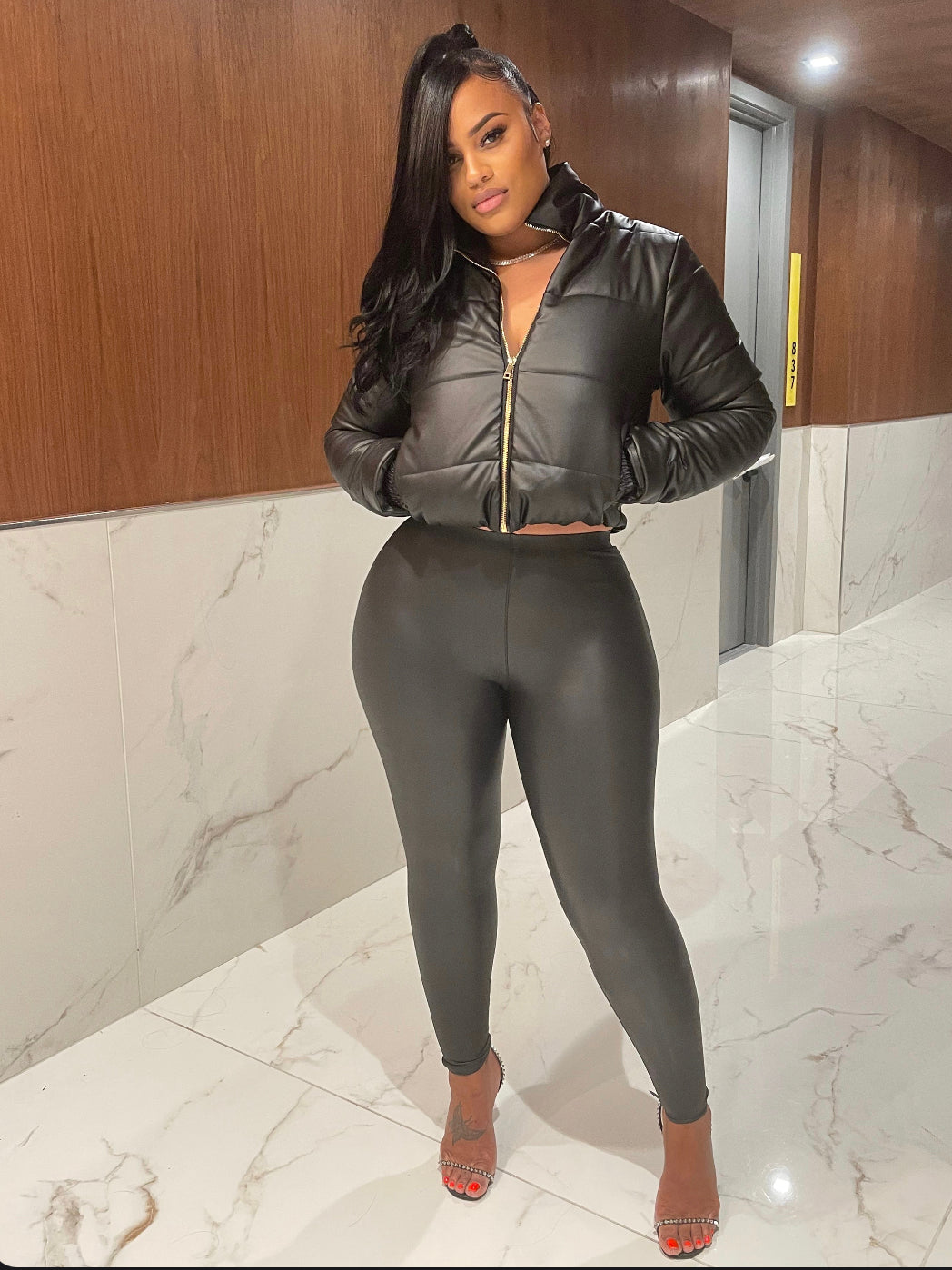 Bubble Pleather Jacket