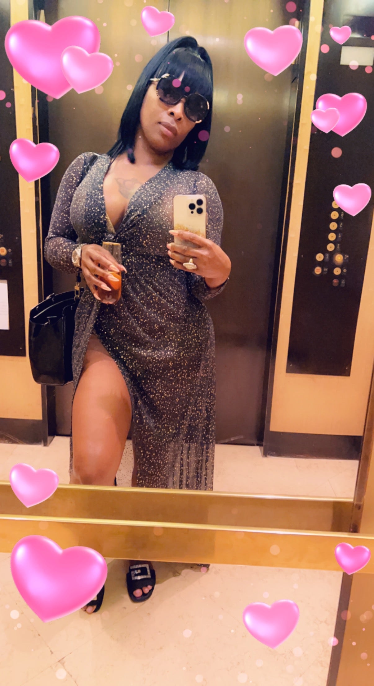 Gold Flakes Cover-Up Dress