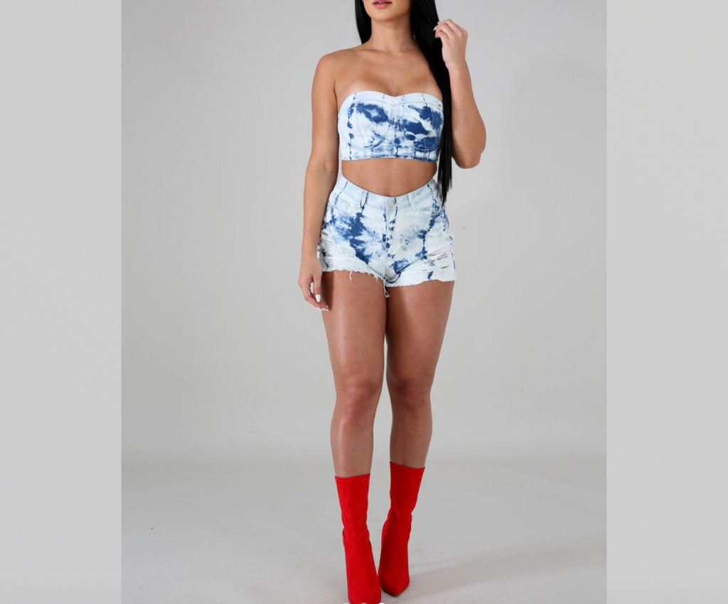 Tie Dye Denim 2piece