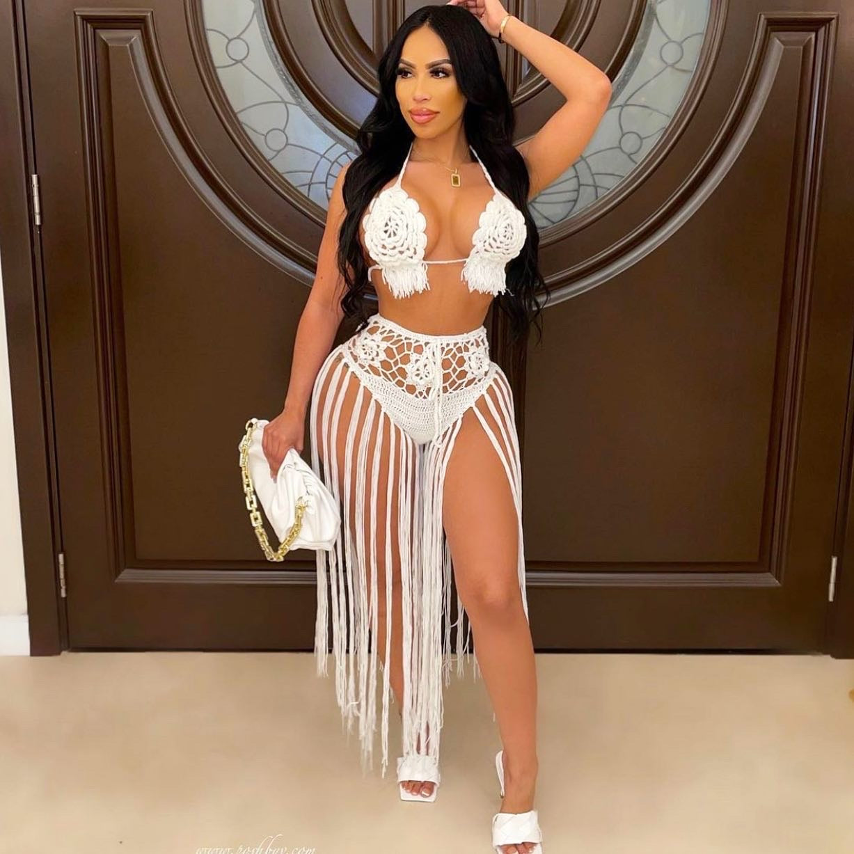 Baecation Babe knitted set